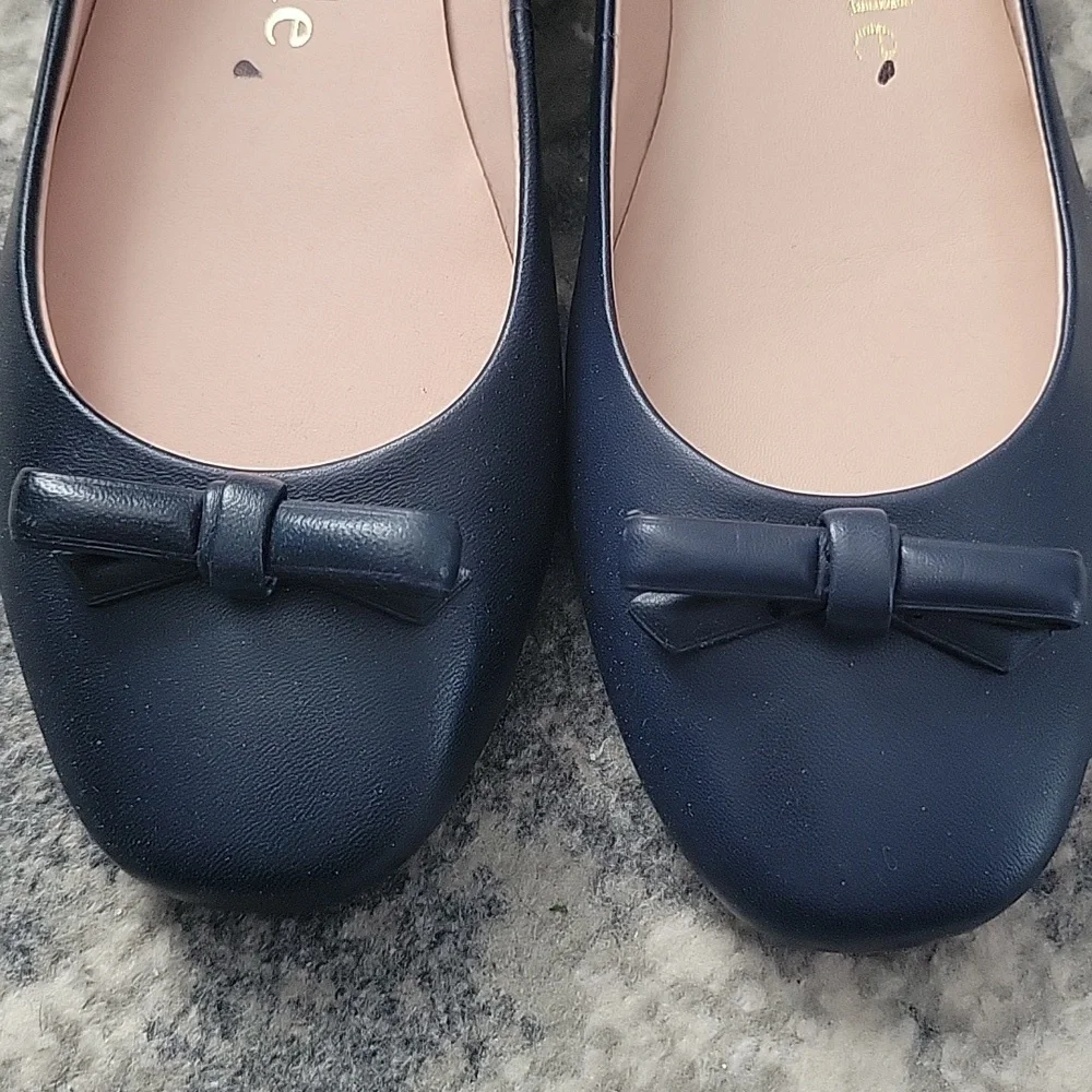 kate spade navy bow ballet flats - Picture 3 of 8